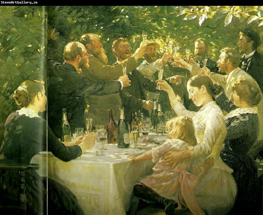 Peter Severin Kroyer frokostgildet, hip, hip, hurra,